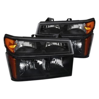 Headlight And Corner Light Set - Black | 04-12 Chevrolet Colorado