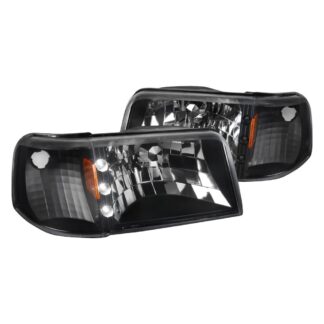 Headlights With Led- Black | 93-97 Ford Ranger