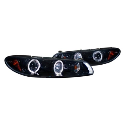 1 Piece Projector Headlight Gloss Black Smoke Lens | 97-03 Pontiac Grand Prix