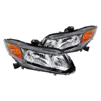 Headlights- Black | 12-15 Honda Civic