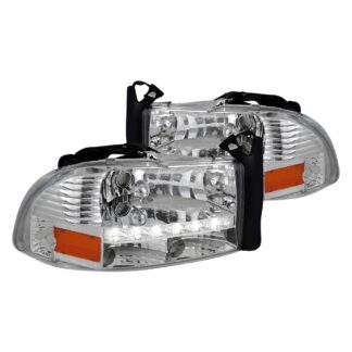 Chrome Headlight With Led | 98-03 Dodge Durango