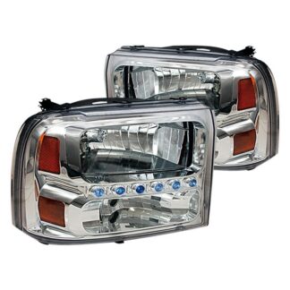 Crystal Housing Headlights Chrome | 99-04 Ford F250