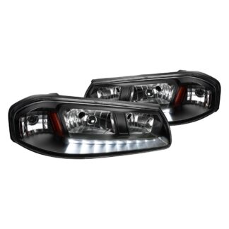 Black Euro Headlights With Led | 00-05 Chevrolet Impala
