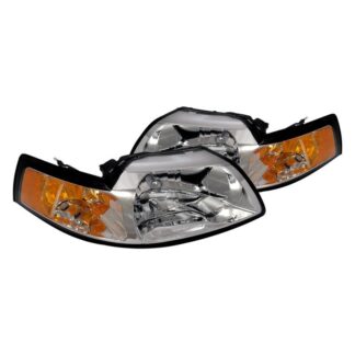 Crystal Housing Headlights Chrome | 99-04 Ford Mustang