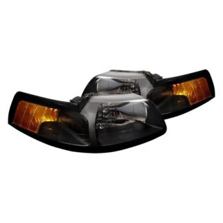Crystal Housing Headlights Black | 99-04 Ford Mustang