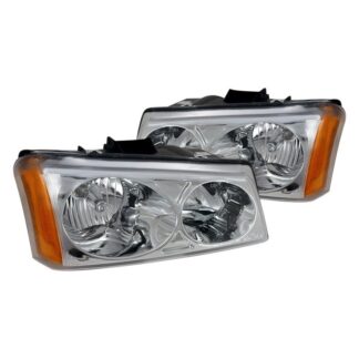 Crystal Housing Headlights Chrome- Does Not Fit Model With Body Cladding Kit | 03-06 Chevrolet Avalanche