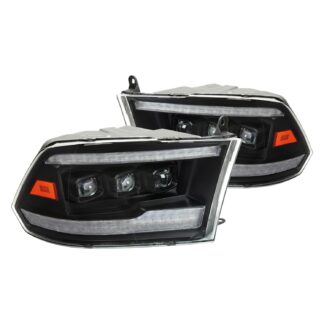 Led Projector Headlights With Matte Black Housing And Clear Lens | 09-19 Dodge Ram