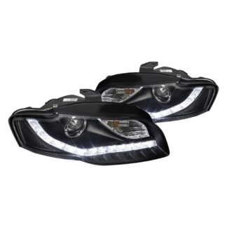 Projector Headlight Black R8 Style | 06-08 Audi A4