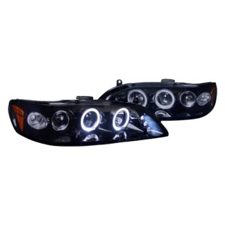 Smoked Lens Gloss Black Housing Projector Headlights | 98-02 Honda Accord