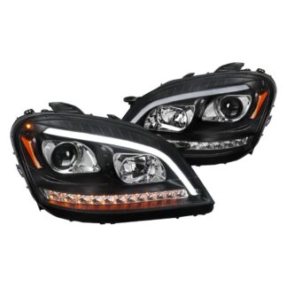 Projector Headlights Sequential Led Turn Signal- Black | 06-08 Mercedes Ml W164