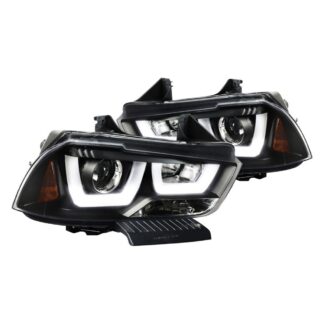 Projector Headlights Black Housing With Led | 11-14 Dodge Charger