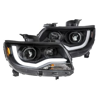 Led Projector Headlight Matte  Black With Clear Lens | 15-20 Chevy Colorado