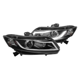R8 Style Led Projector Headlight  Black | 12-UP Honda Civic