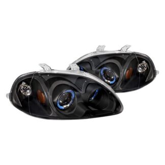 Halo Projector Headlights Black | 96-98 Honda Civic