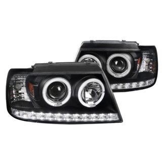 Projector Headlights Black Housing Clear Lens | 02-05 Ford Explorer