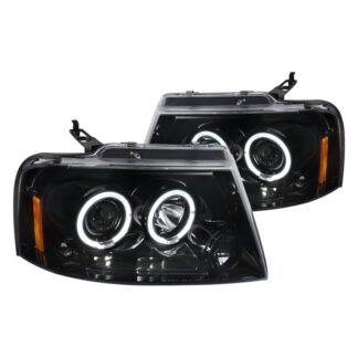 Projector Headlights- Glossy Black- Not Fit 04 Heritage Model | 04-08 Ford F150