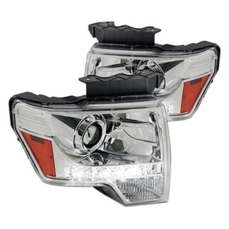 Chrome Projector Headlights With Led | 09-14 Ford F150