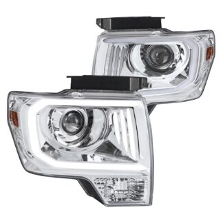 Projector Headlight – Chrome Housing – Clear Lens | 99-14 Ford F150