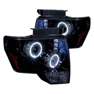 Halo Projector Headlight Gloss Black Housing Smoke Lens | 09-11 Ford F150