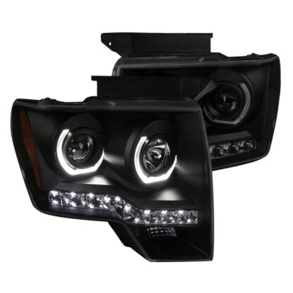 Headlights- Smoke Lens Black Housing | 09-14 Ford F150