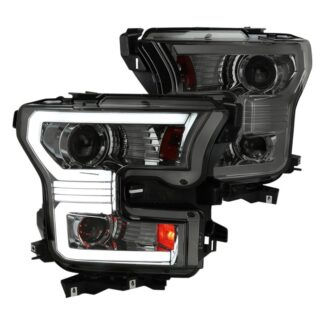 Led Projector Headlights With Sequential Turn Signal – Smoked Lens | 15-17 Ford F150