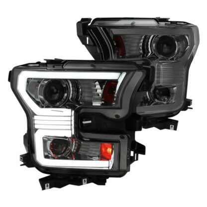 Led Projector Headlights With Sequential Turn Signal - Smoked Lens | 15-17 Ford F150
