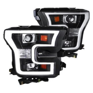 Led Rim Projector Headlights Black | 15-17 Ford F150