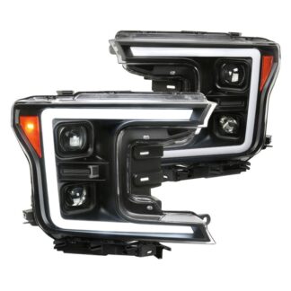 Led Projector Headlights With Sequential Turn Signal - Clear Lens With Matte Black Housing | 18-UP Ford F150