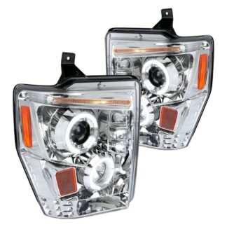 R8 Style Halo Led Projector Chrome | 08-10 Ford F250