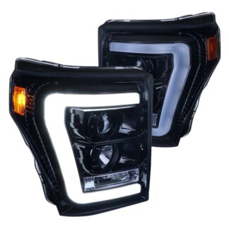 Projector Headlights- Glossy Black Housing Also Fit F350 F450 F550 Super Duty Model | 11-16 Ford F250