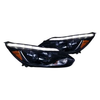 Projector Headlight - Glossy Black | 12-UP Ford Focus