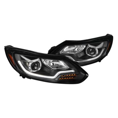 Projector Headlights Black Housing Clear Lens | 12-14 Ford Focus