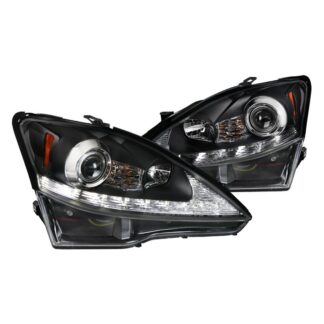 Projector Headlights- Led Black Housing With Clear Lens | 06-09 Lexus Is250