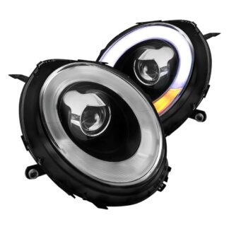 Smoked Projector Headlights With Light Bar | 07-12 Mini Cooper