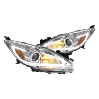Projector Headlight Chrome Housing With Led | 10-13 Mazda 3