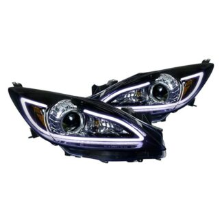 Projector Headlight Glossy Black Housing Smoked Lens With Led | 10-13 Mazda 3