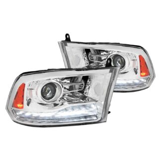 1500 2500 3500 Projector Headlights With Chrome Housing Clear Lens And Sequential Turn Signal | 09-18 Dodge Ram