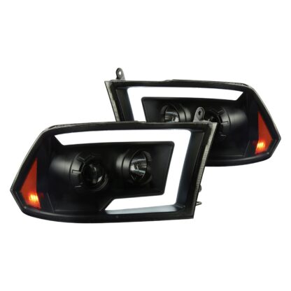 1500 / 2500 / 3500 Projector Headlights With Sequential Turn Signal Smoked Lens And Matte Black Housing | 09-18 Dodge Ram