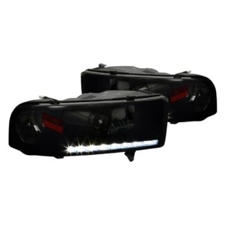 Projector Headlightss Smoke- Black Housing | 94-01 Dodge Ram