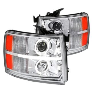 Led Bar Projector Headlights- Chrome | 07-13 Chevrolet Silverado