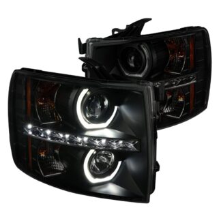 Headlights- Smoke Lens Black Housing | 07-12 Chevrolet Silverado