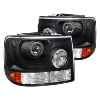 1 Pc Projector Headlight - Black (Only Fits With Spec-D Vertical Facelift Conversion Grill) | 99-02 Chevrolet Silverado