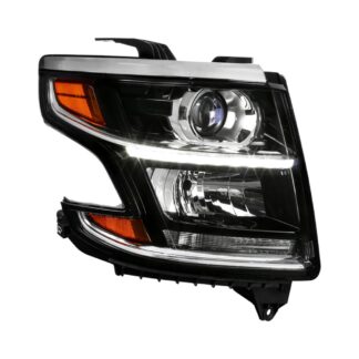 Projector Headlights With Led- Right-Black | 15-18 Chevrolet Tahoe