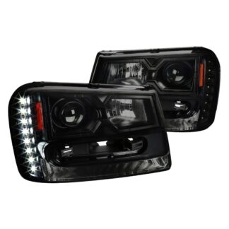 Projector Headlights- Smoke With Black Housing | 02-09 Chevrolet Trailblazer