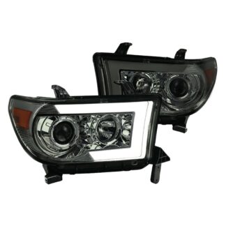 Projector Headlights With Amber Reflector- Smoke | 07-13 Toyota Tundra
