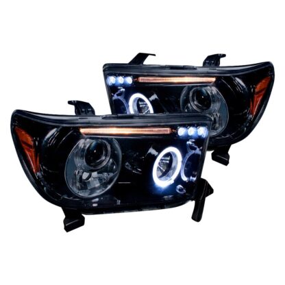 Smoked Lens Gloss Black Housing Projector Headlights | 07-13 Toyota Tundra