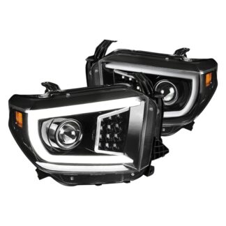 Sequential Led Projector Headlights- Glossy Black | 14-18 Toyota Tundra