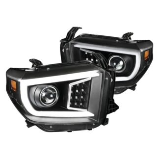 Sequential Led Projector Headlights- Matte Black | 14-18 Toyota Tundra