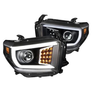 Projector Headlight – Black With Clear Lens | 14-18 Toyota Tundra