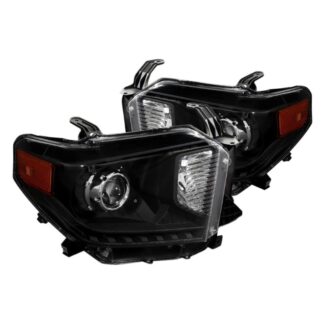 Retro Style Projector Headlights Black | 14-18 Toyota Tundra